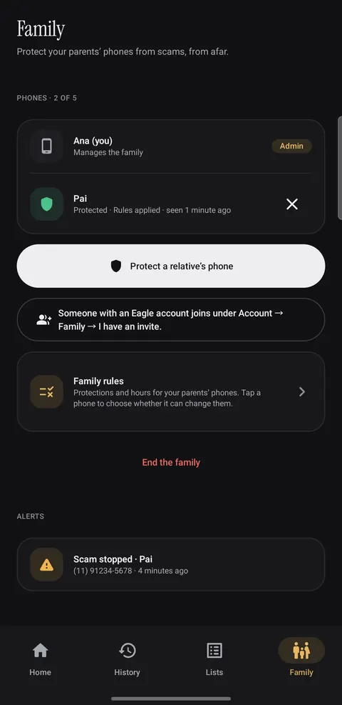 Sentinel Family: Scam alerts