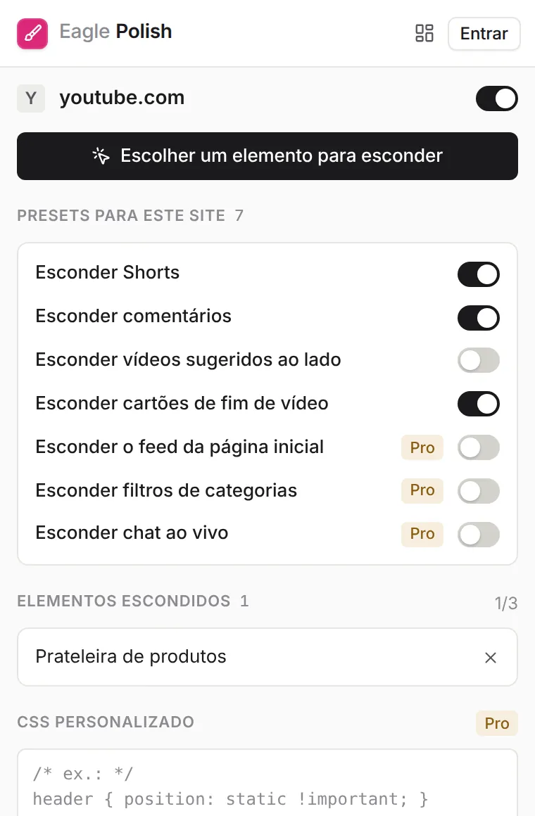 Captura de tela do Eagle Polish